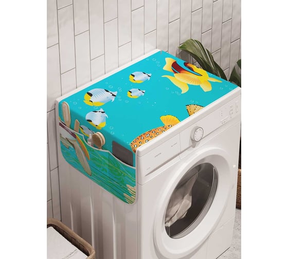 Органайзер для хранения Ambesonne "Океанские краски" на стиральную машину, 45x120 см, cwm_20568 1
