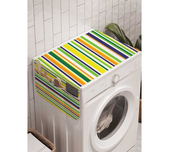 Органайзер для хранения Ambesonne "Полосатое разнообразие" на стиральную машину, 45x120 см, cwm_20769