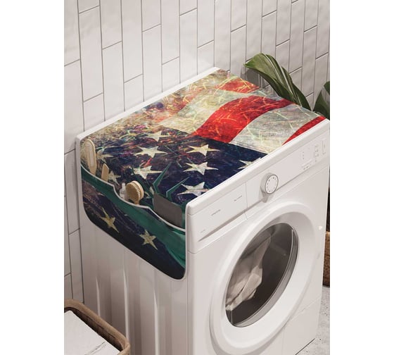 Органайзер для хранения Ambesonne "Праздничный флаг" на стиральную машину, 45x120 см, cwm_20707 1
