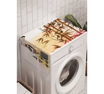 Органайзер для хранения Ambesonne "Иероглифы и бамбук" на стиральную машину, 45x120 см, cwm_15783