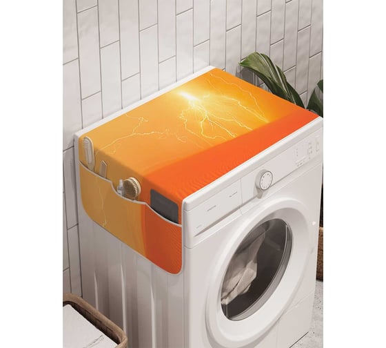 Органайзер для хранения Ambesonne "Красочные молнии в пустыне" на стиральную машину, 45x120 см, cwm_16299 1