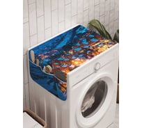 Органайзер для хранения Ambesonne "Городской свет в горах" на стиральную машину, 45x120 см, cwm_20644