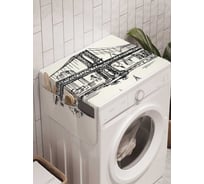 Органайзер для хранения Ambesonne "Черчения мостов" на стиральную машину, 45x120 см, cwm_20177