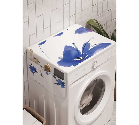 Органайзер для хранения Ambesonne "Воздушные цветы" на стиральную машину, 45x120 см, cwm_19999 1