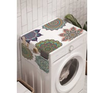 Органайзер для хранения Ambesonne "Разнообразие цветочных узоров" на стиральную машину, 45x120 см, cwm_16068