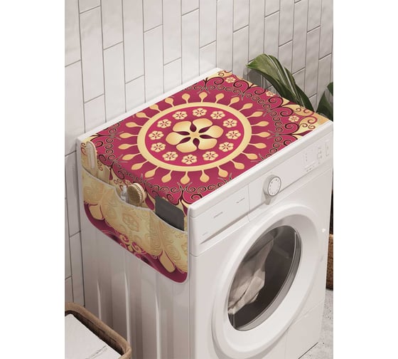 Органайзер для хранения Ambesonne "Цветущее тепло" на стиральную машину, 45x120 см, cwm_16058 1