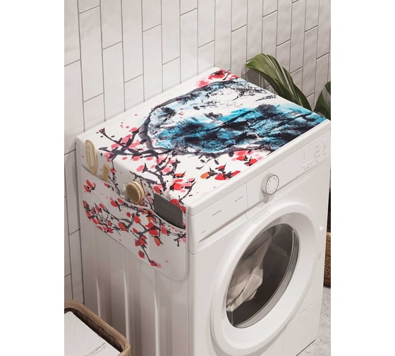 Органайзер для хранения Ambesonne "Цветочный восторг" на стиральную машину, 45x120 см, cwm_19980 1