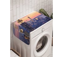 Органайзер для хранения Ambesonne "Верхушка города" на стиральную машину, 45x120 см, cwm_21073