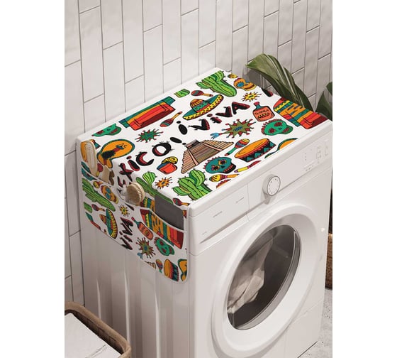 Органайзер для хранения Ambesonne "Да здравствует Мексика" на стиральную машину, 45x120 см, cwm_20609 1