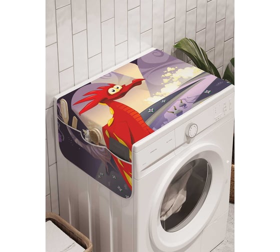 Органайзер для хранения Ambesonne "Драконий уют" на стиральную машину, 45x120 см, cwm_1238 1