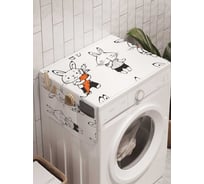 Органайзер для хранения Ambesonne "Молодые кролики" на стиральную машину, 45x120 см, cwm_18501