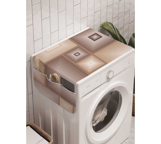 Органайзер для хранения Ambesonne "Квадратный креатив" на стиральную машину, 45x120 см, cwm_14474 1