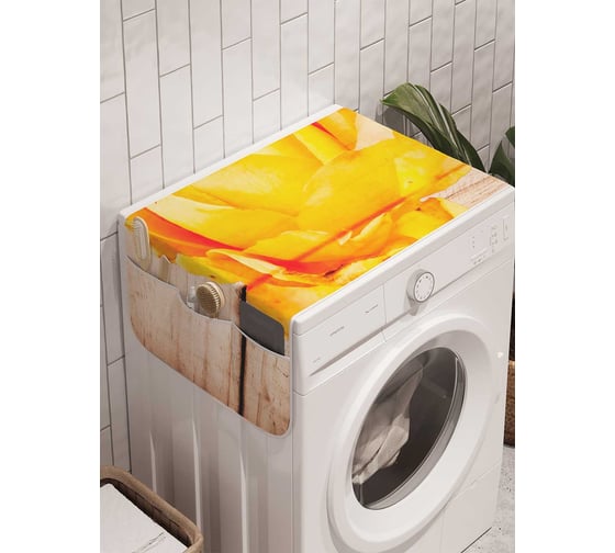 Органайзер для хранения Ambesonne "Желтый тюльпан" на стиральную машину, 45x120 см, cwm_20395