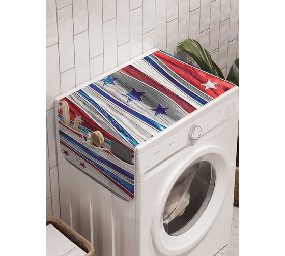 Органайзер для хранения Ambesonne "Американские волны" на стиральную машину, 45x120 см, cwm_20384 1