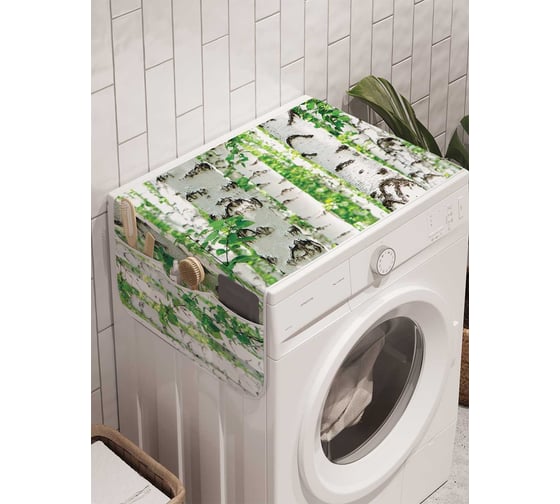 Органайзер для хранения Ambesonne "Березы умиляют" на стиральную машину, 45x120 см, cwm_16437 1