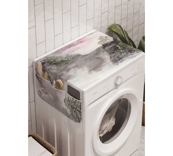 Органайзер для хранения Ambesonne "Туманные окрестности" на стиральную машину, 45x120 см, cwm_2387 1