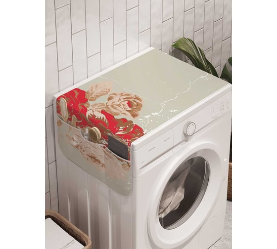 Органайзер для хранения Ambesonne "Цветочные пятна" на стиральную машину, 45x120 см, cwm_15871 1