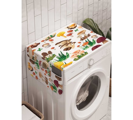 Органайзер для хранения Ambesonne "Грибной сад" на стиральную машину, 45x120 см, cwm_15988 1