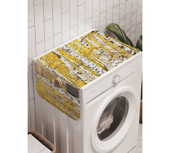 Органайзер для хранения Ambesonne "Березовая ограда" на стиральную машину, 45x120 см, cwm_15752 1