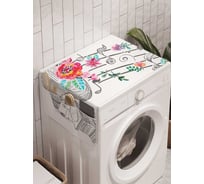 Органайзер для хранения Ambesonne "Музыкальный граммофон" на стиральную машину, 45x120 см, cwm_12689