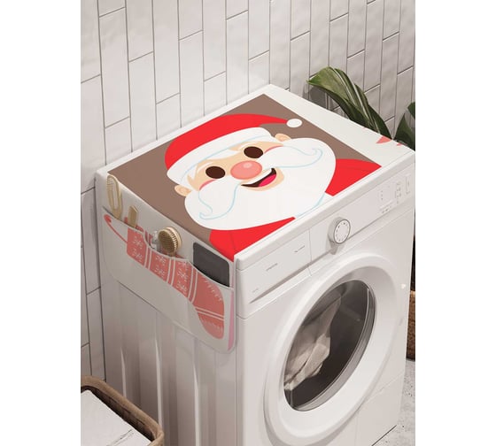 Органайзер для хранения Ambesonne "Новогодний коллаж" на стиральную машину, 45x120 см, cwm_20315 1