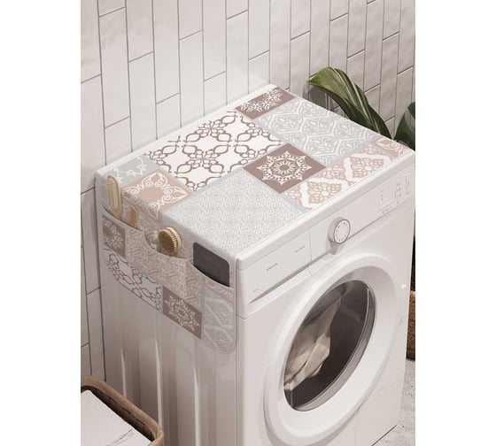 Органайзер для хранения Ambesonne "Орнамент из плитки" на стиральную машину, 45x120 см, cwm_15422 1