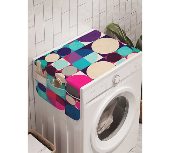 Органайзер для хранения Ambesonne "Геометрические галлюцинации" на стиральную машину, 45x120 см, cwm_20793 1