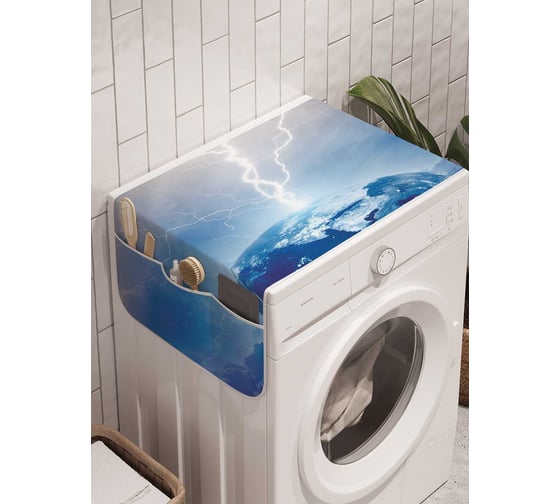 Органайзер для хранения Ambesonne "Опасная молния" на стиральную машину, 45x120 см, cwm_16300 1