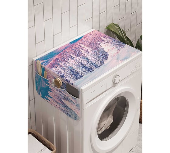 Органайзер для хранения Ambesonne "Зимние ели" на стиральную машину, 45x120 см, cwm_20096 1