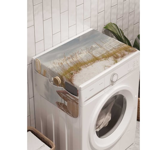 Органайзер для хранения Ambesonne "Береговая растительность" на стиральную машину, 45x120 см, cwm_16125 1