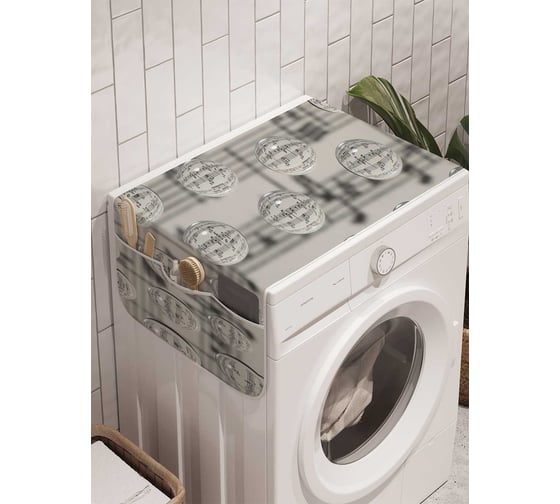 Органайзер для хранения Ambesonne "Музыкальные капли" на стиральную машину, 45x120 см, cwm_2781 1