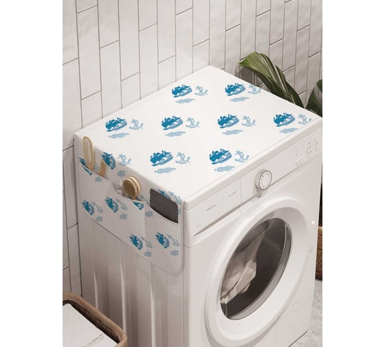 Органайзер для хранения Ambesonne "Корабельный мир" на стиральную машину, 45x120 см, cwm_12526 1