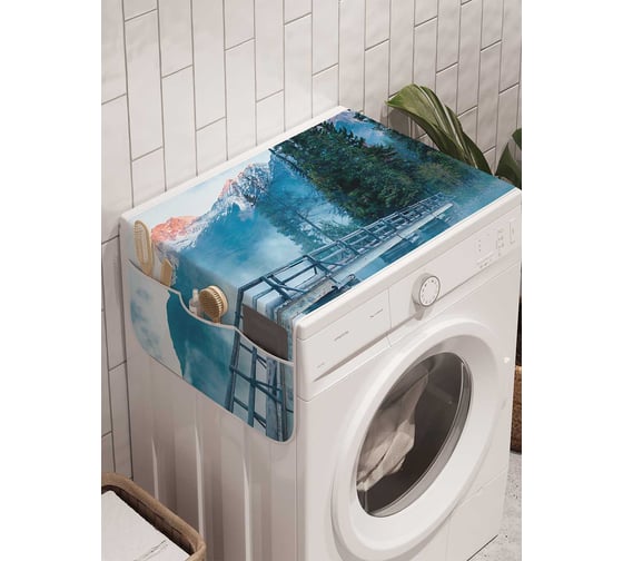 Органайзер для хранения Ambesonne "К лесному острову" на стиральную машину, 45x120 см, cwm_20185