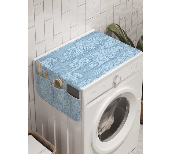 Органайзер для хранения Ambesonne "Облачные узоры" на стиральную машину, 45x120 см, cwm_10021 1