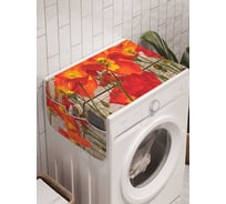 Органайзер для хранения Ambesonne "Цветущие тюльпаны" на стиральную машину, 45x120 см, cwm_20367