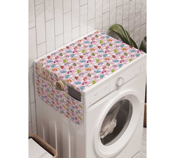 Органайзер для хранения Ambesonne "Дождь из зонтиков" на стиральную машину, 45x120 см cwm_378430 1