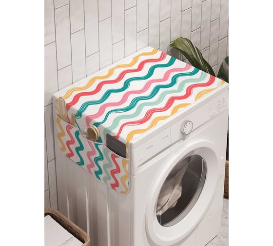 Органайзер для хранения Ambesonne "Волнистые краски" на стиральную машину, 45x120 см, cwm_20773 1