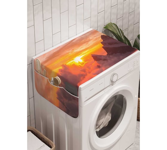 Органайзер для хранения Ambesonne "Снежный закат" на стиральную машину, 45x120 см, cwm_20424 1