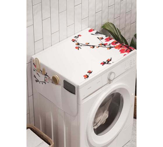 Органайзер для хранения Ambesonne "Ветка в цветах" на стиральную машину, 45x120 см, cwm_19996 1
