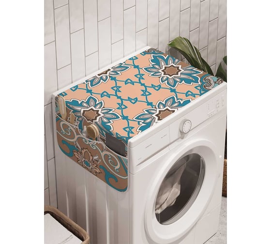 Органайзер для хранения Ambesonne "Мысли в цветочных лепестках" на стиральную машину, 45x120 см, cwm_15408