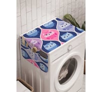 Органайзер для хранения Ambesonne "Совиные волны" на стиральную машину, 45x120 см, cwm_15688
