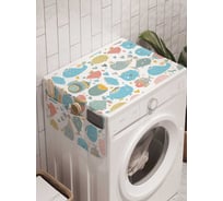 Органайзер для хранения Ambesonne "Разноцветные рыбята" на стиральную машину, 45x120 см, cwm_164375