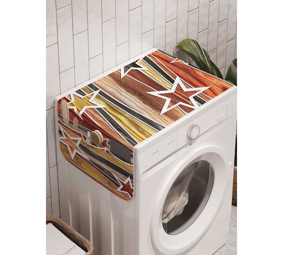 Органайзер для хранения Ambesonne "Волны и звезды" на стиральную машину, 45x120 см, cwm_20364 1