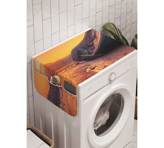 Органайзер для хранения Ambesonne "Корабль выбросило на берег" на стиральную машину, 45x120 см, cwm_20535 1