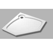 Встраиваемый литой поддон из искусственного мрамора пятиугольный Cezares 1000x1000x56 мм, белый Bianco TRAY-S-P-100-56-W
