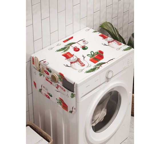 Органайзер для хранения Ambesonne "Зимние радости" на стиральную машину, 45x120 см, cwm_20321 1