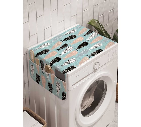 Органайзер для хранения Ambesonne "Киты в крапинку" на стиральную машину, 45x120 см, cwm_164360 1