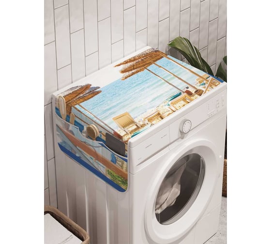 Органайзер для хранения Ambesonne "Вилла на летнем пляже" на стиральную машину, 45x120 см, cwm_1253 1