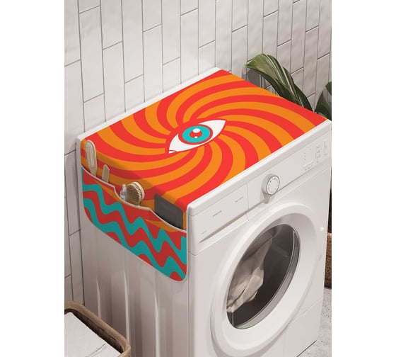 Органайзер для хранения Ambesonne "Спиральный глаз" на стиральную машину, 45x120 см, cwm_20818 1