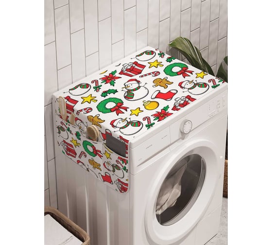 Органайзер для хранения Ambesonne "Радость для всех" на стиральную машину, 45x120 см, cwm_20057 1
